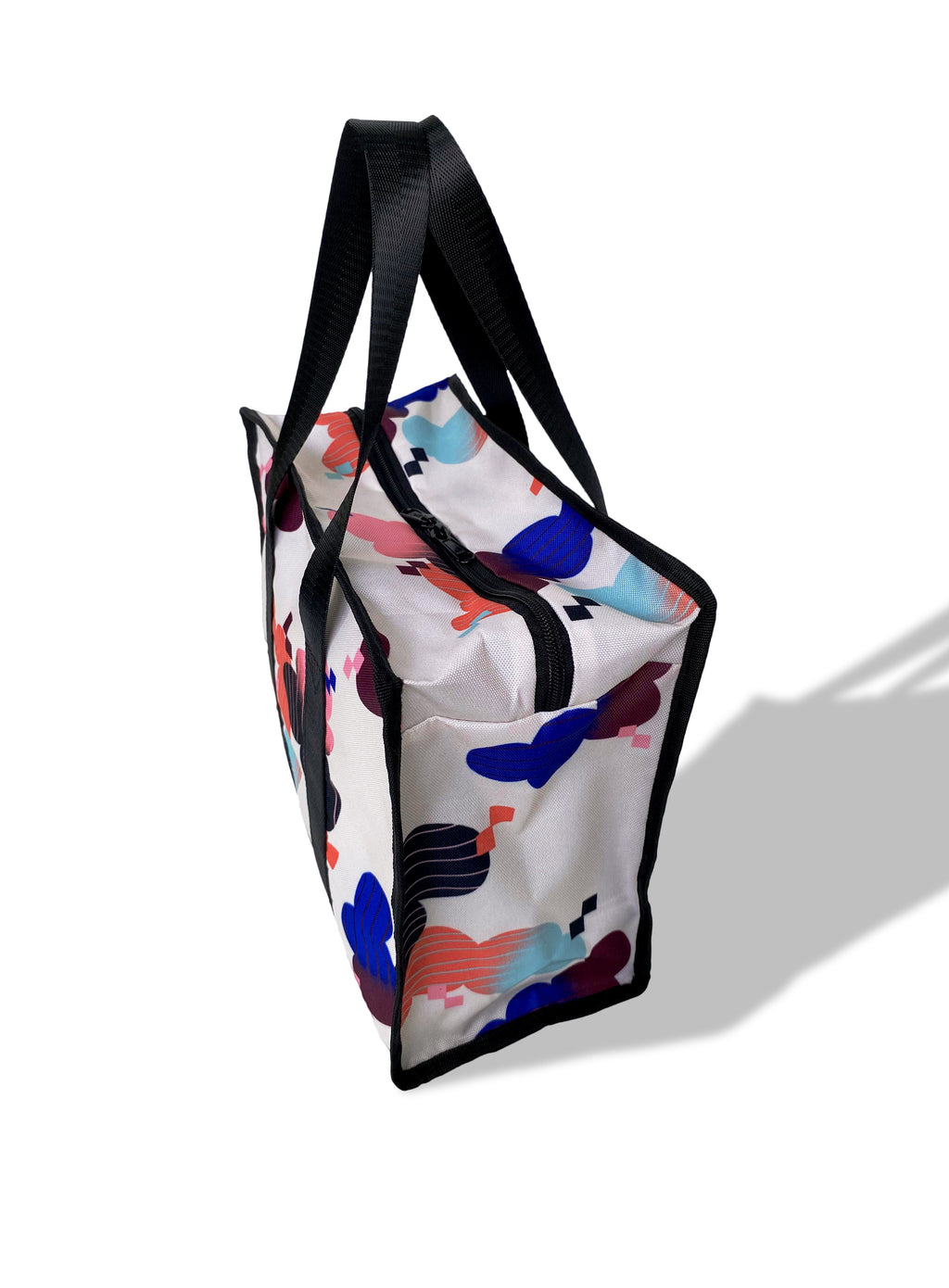 Soresore Boxy Bag in Water Repellent Canvas | Illustrated Handbag for Shopping & Lunch