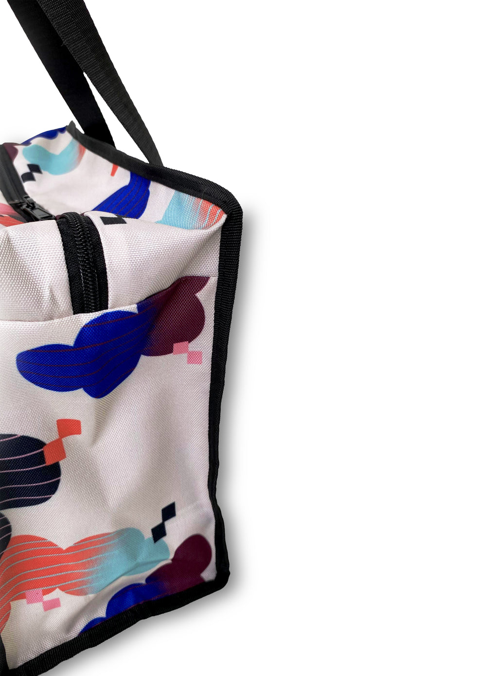 Soresore Boxy Bag in Water Repellent Canvas | Illustrated Handbag for Shopping & Lunch