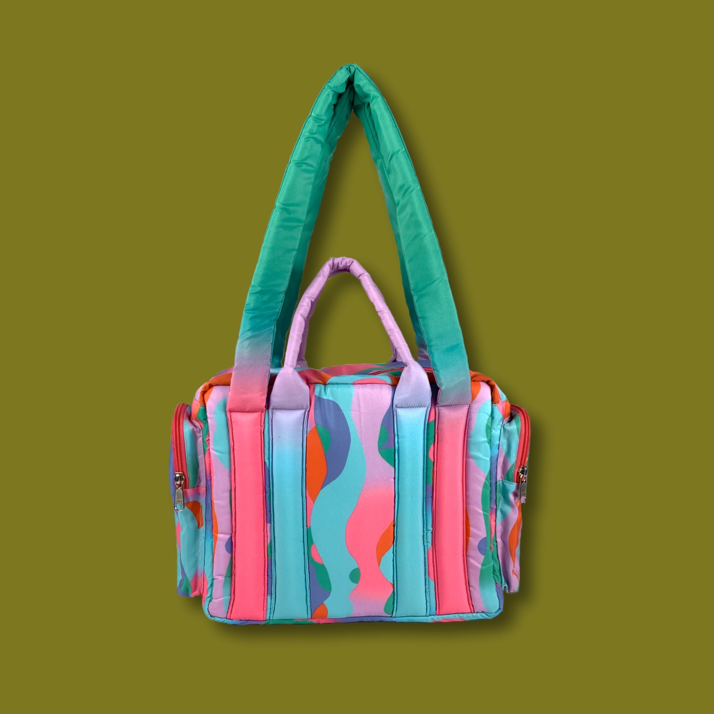 Soresore Fugu Puffy Tote Bag | Padded Shoulder Bag with 12-Inch iPad Sleeve | Korean Style Cloud Bag
