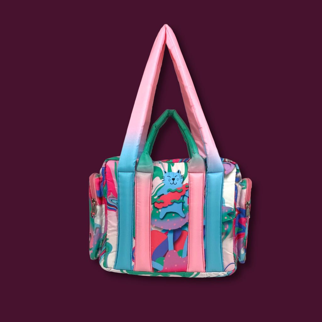 Soresore Fugu Puffy Tote Bag | Padded Shoulder Bag with 12-Inch iPad Sleeve | Korean Style Cloud Bag