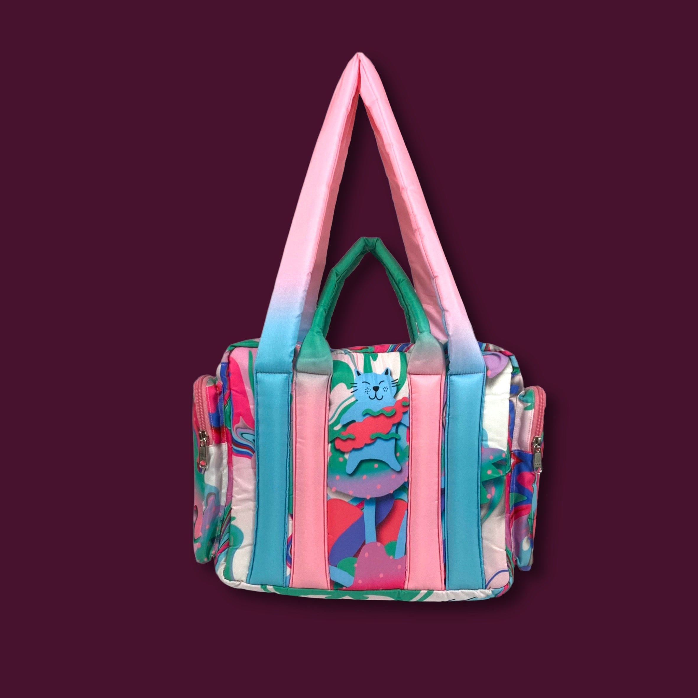 Soresore Fugu Puffy Tote Bag | Padded Shoulder Bag with 12-Inch iPad Sleeve | Korean Style Cloud Bag