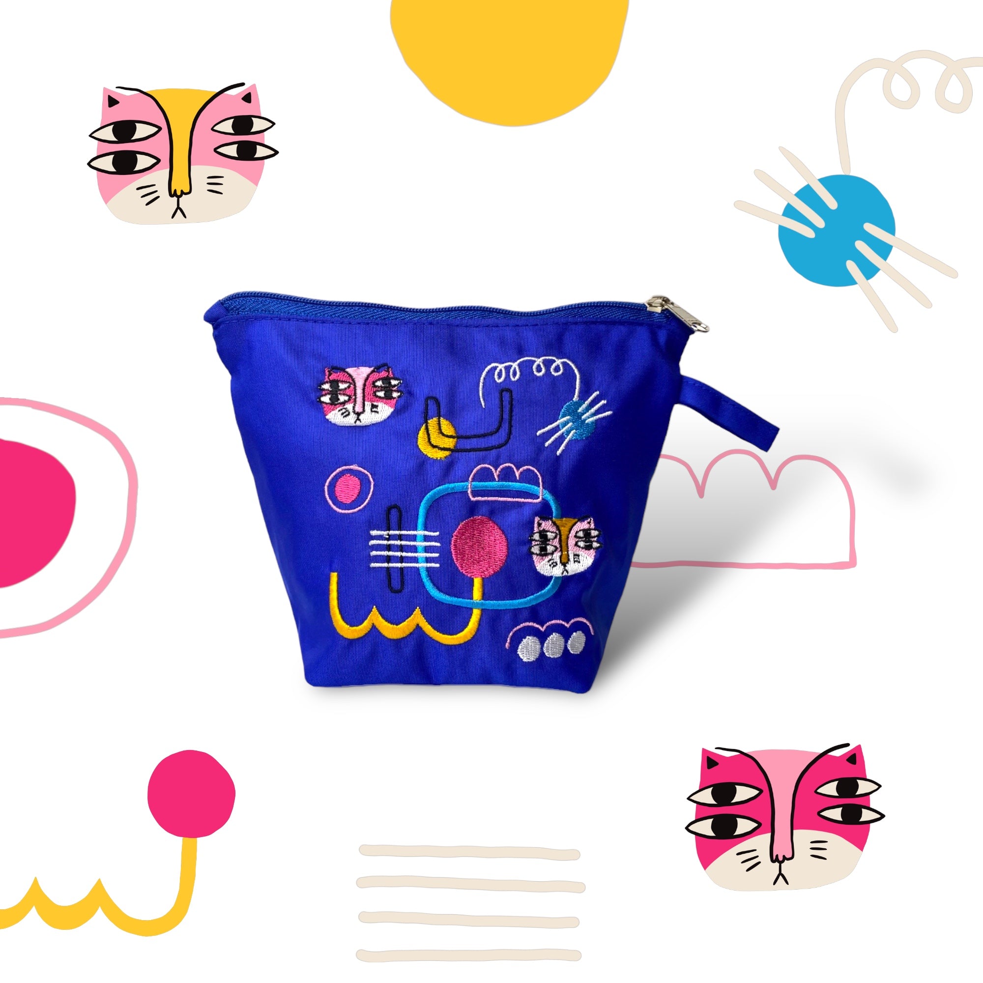 Soresore Embroidered Pouch | Water Repellent Makeup & Cosmetic Bag