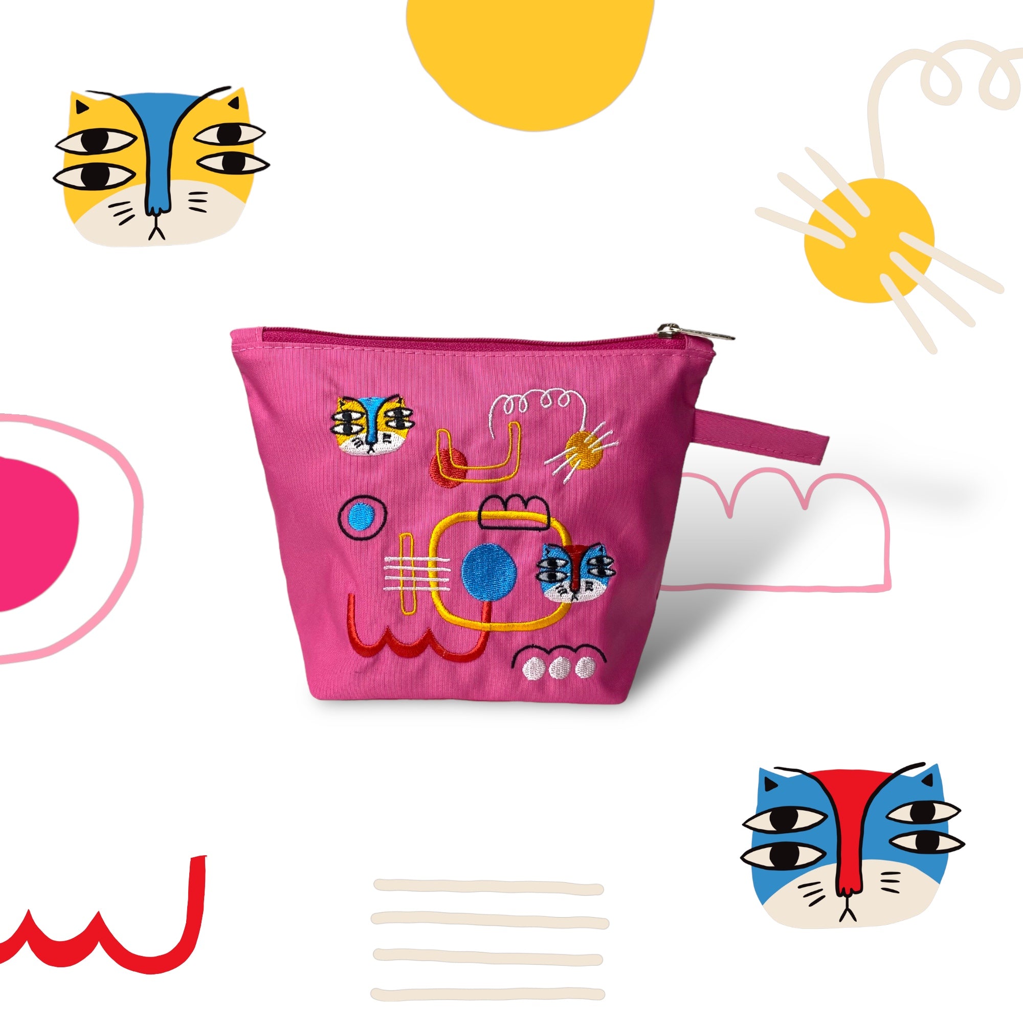 Soresore Embroidered Pouch | Water Repellent Makeup & Cosmetic Bag
