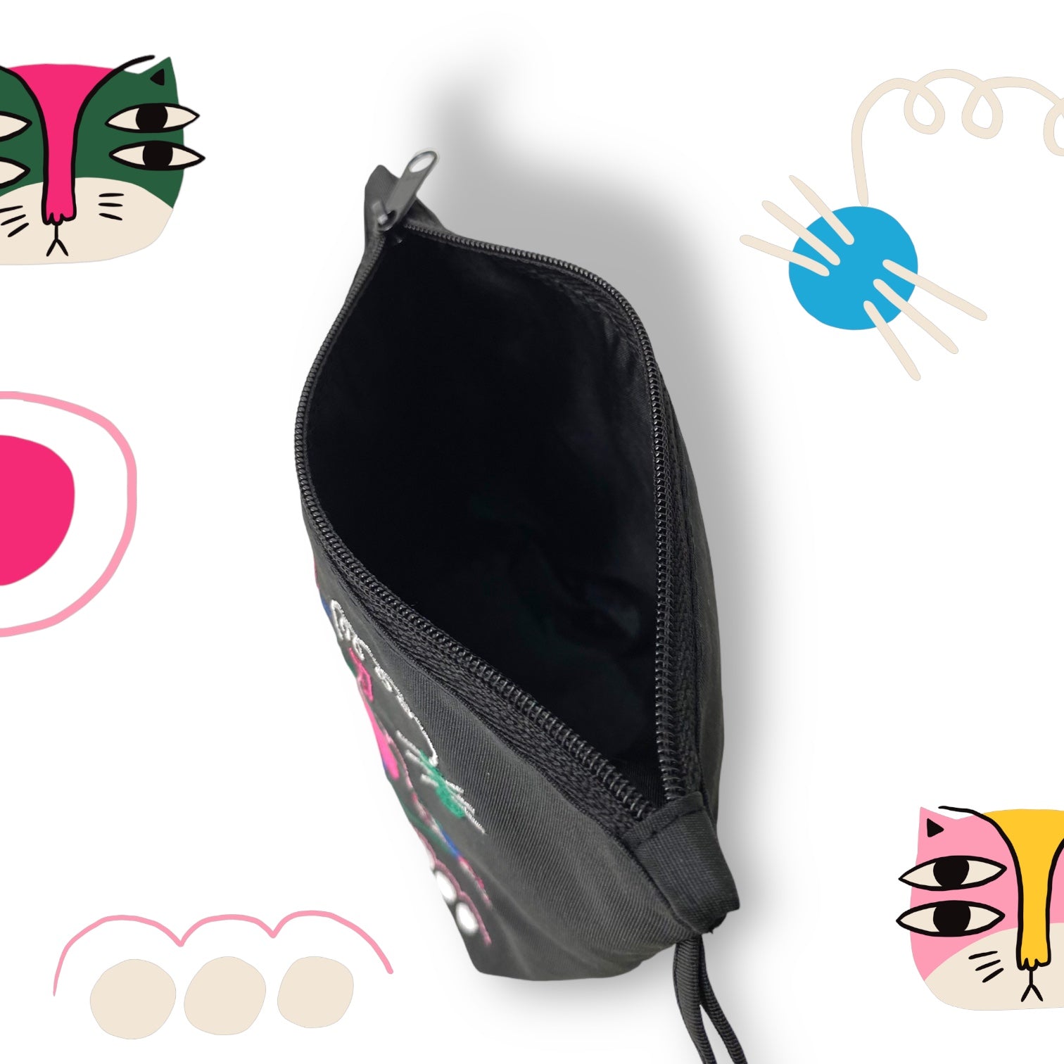 Soresore Embroidered Pouch | Water Repellent Makeup & Cosmetic Bag