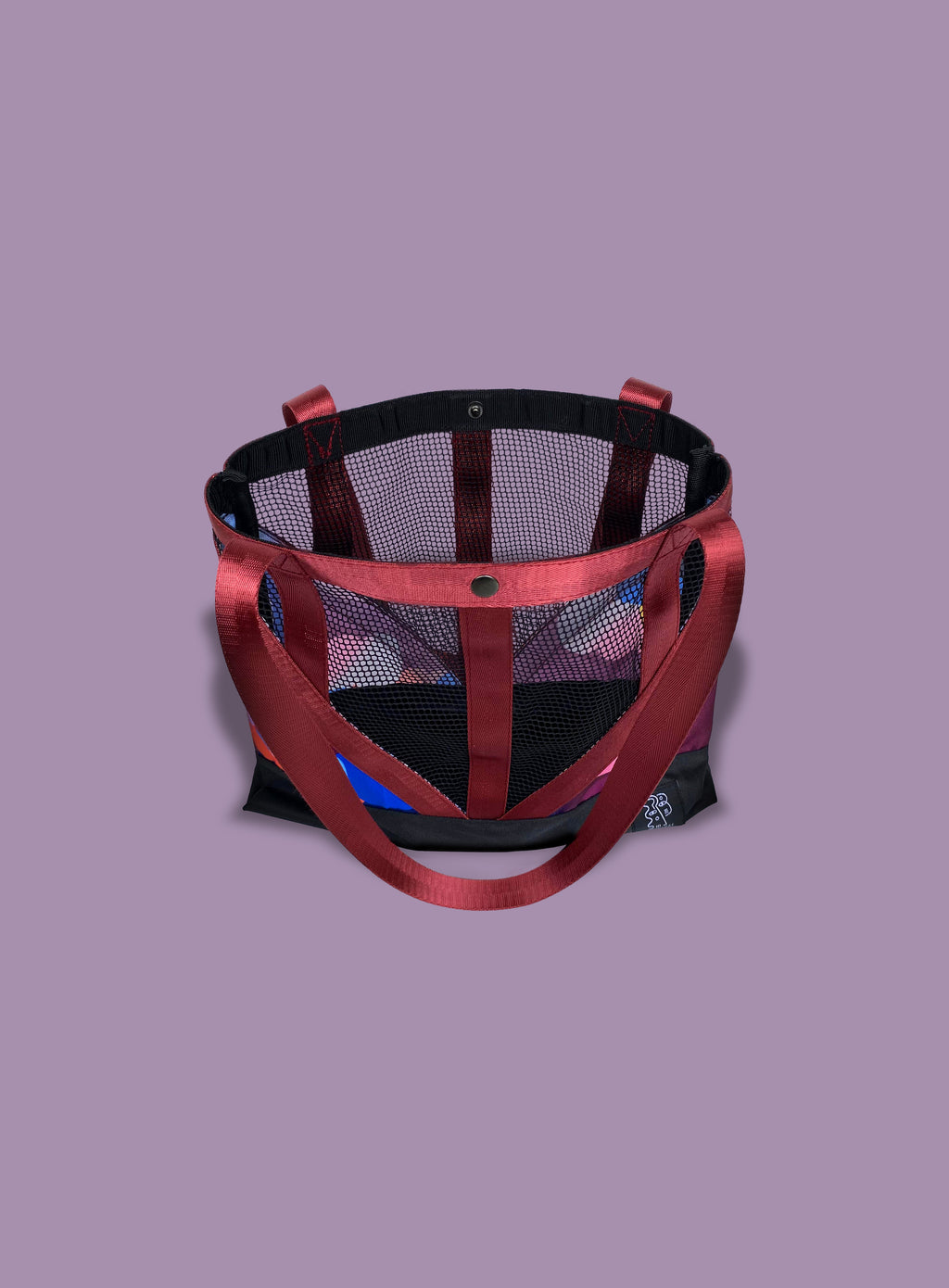 Soresore Cordura & Mesh Tote Bag with Artist Print | Lightweight Book Bag for School & Shopping